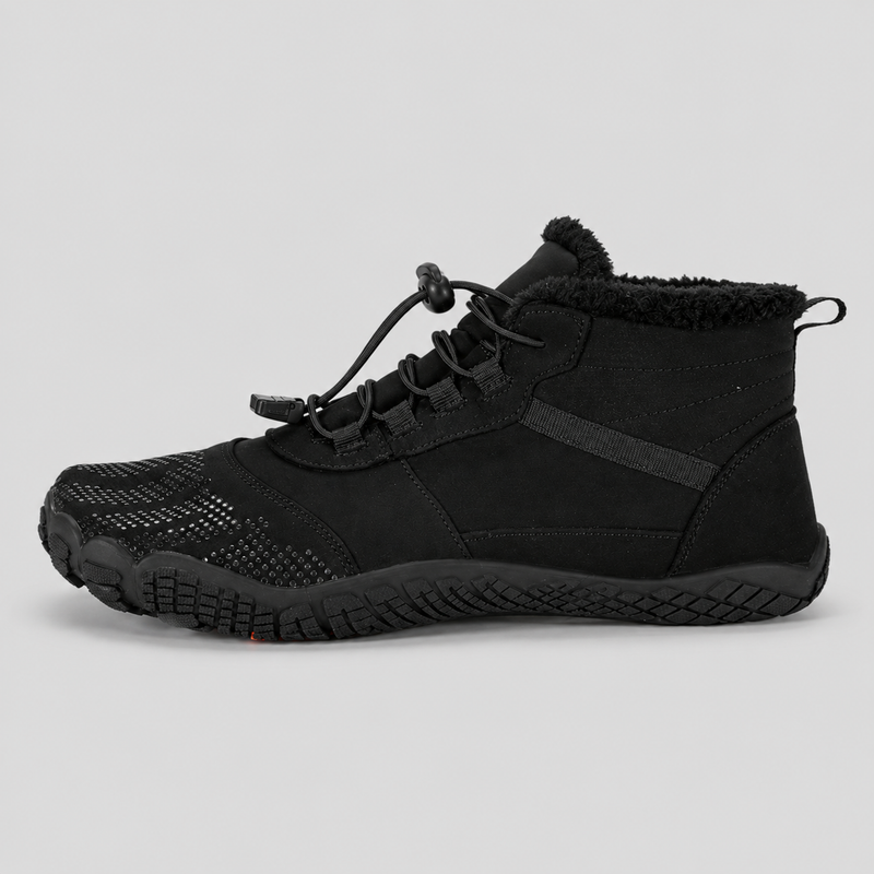 Side view of the BareYeti showing its level zero drop sole
