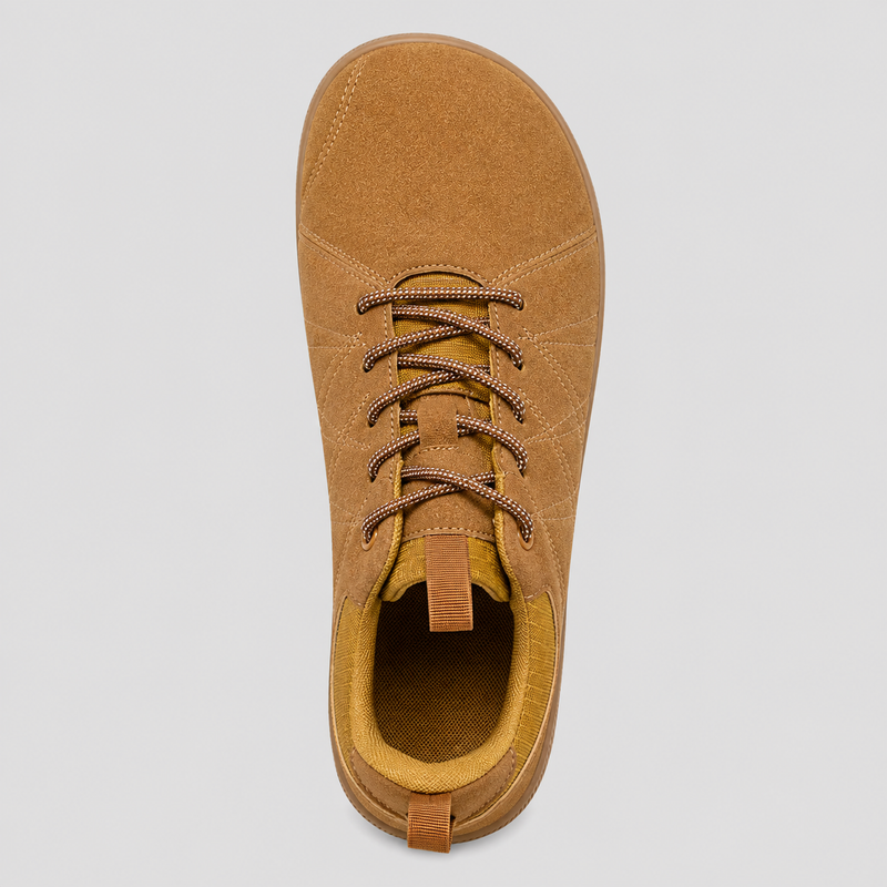 Swift barefoot suede sock fit sneaker photographed in the studio