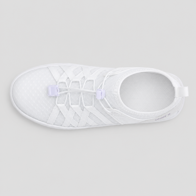 Overhead view of the Wave showing its wide foot shaped toe box