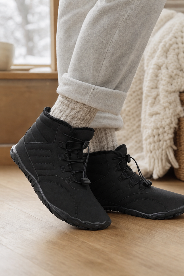 Day one, wearing the Arctic indoors on a wooden floor