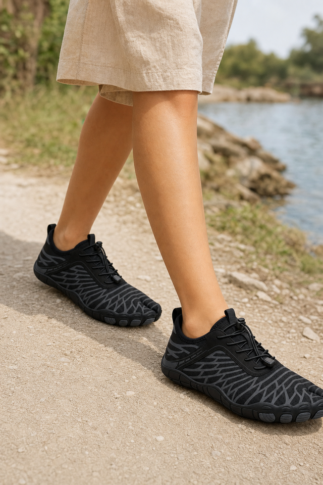 Walking easily along a path in the Cascade