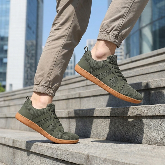 Walking easily on a city sidewalk in the Drift