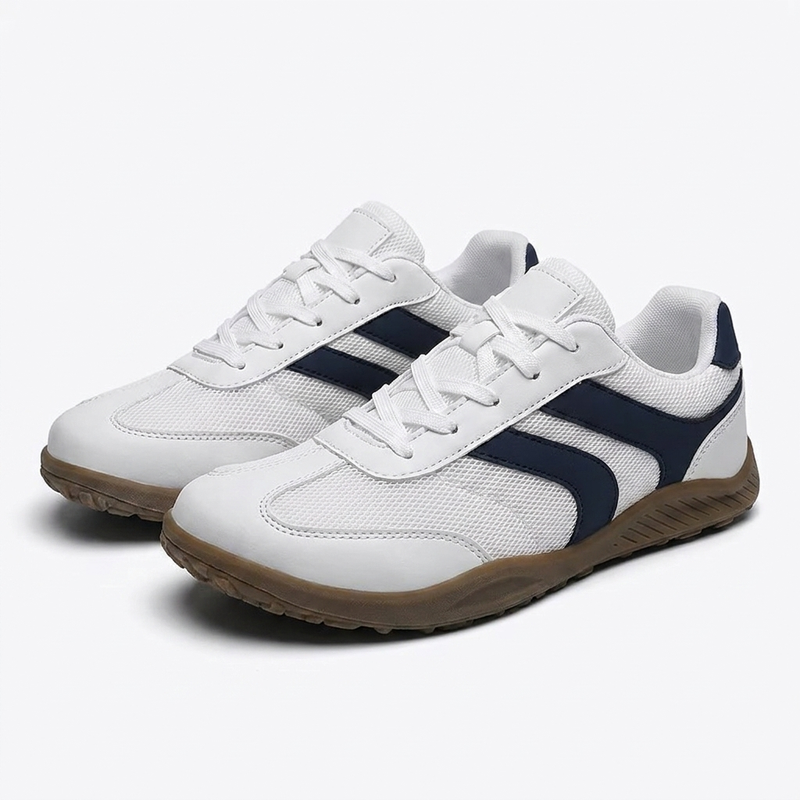 Boulder barefoot cushioned retro sneaker photographed in the studio