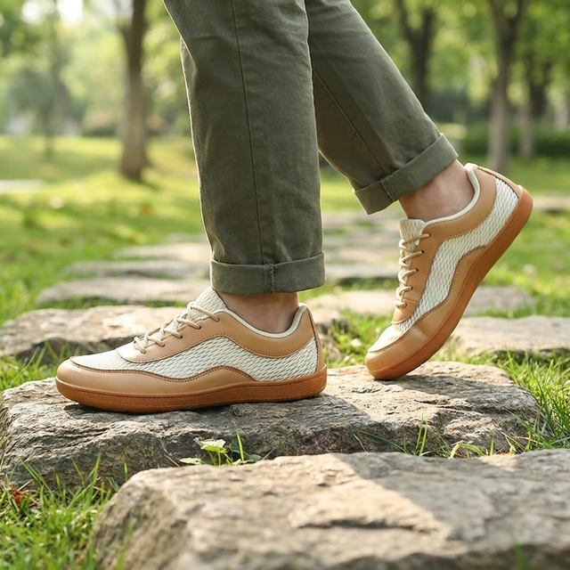 Walking easily on a pavement in the Pebble